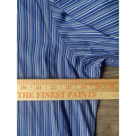 Polo Ralph Lauren Shirt XL Blue‎ Striped Button Down L/S Preppy Pony - Picture 5 of 6